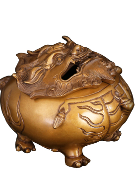 匠泽铜魂精瑞兽狮子香薰炉