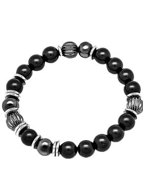 串珠手环蓝砂石黑玛瑙