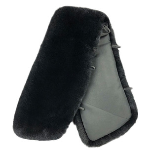 通勤制服款獭兔毛领子真毛单卖通用黑色皮衣羽绒服大衣保安服制式