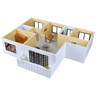 沙盘建筑模型材料包diy手工室内套装家居摆件模型剖面户型图1:25