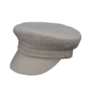 VISON 复古海员帽亚麻学生帽英伦平顶帽春夏天休闲帽子男女韩版潮