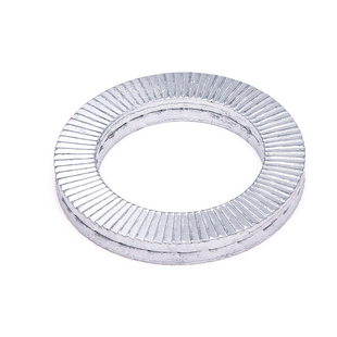 双叠自锁垫片65锰钢达克罗镀锌DIN25201双叠自锁防松垫圈m6m10m48