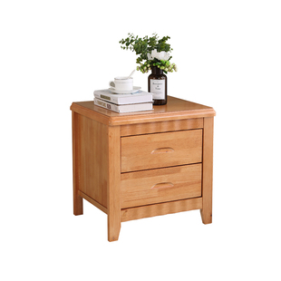 床头柜实木简约现代宿舍卧室家用储物柜迷你橡木床头柜经济型整装