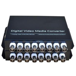 锐闪 8路视频光端机监控数字视频光端机 兼容海康TVI大华CVI雄迈AHD 720P/960P/1080P 8V同轴高清光端机1对