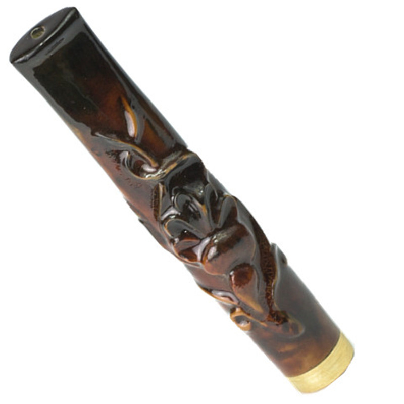 雕刻型合成海柳烟嘴粗烟细烟两用拉杆过滤可清洁循环使用男士礼品