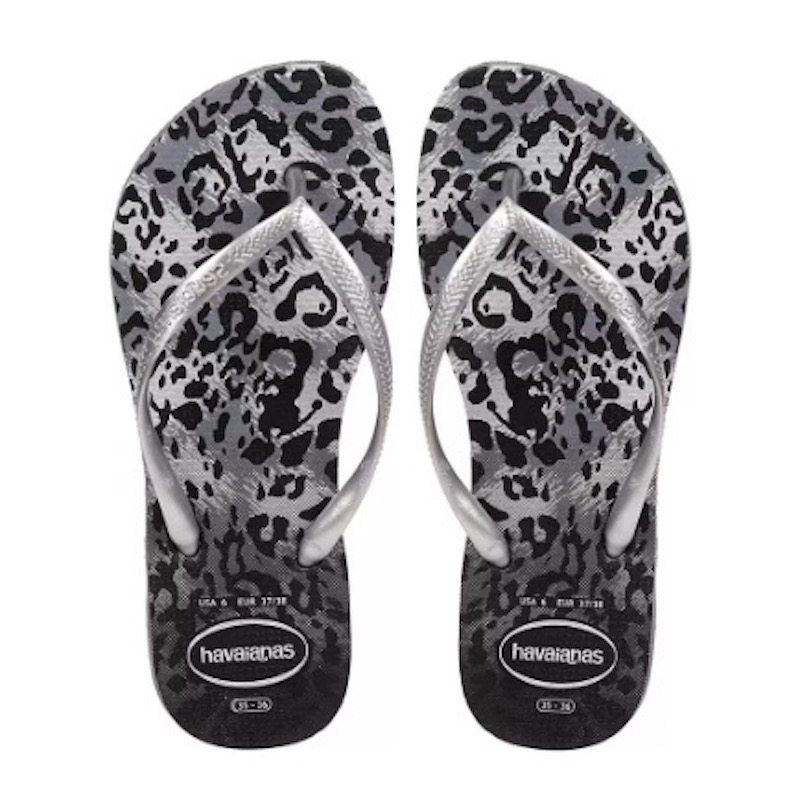 现货21巴西 Havaianas slim 哈瓦那细带人字拖豹纹拖鞋