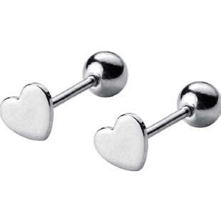 超小立体几何不规则五边形925纯银耳钉男女日韩简约时尚耳环耳饰