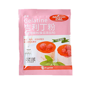 安琪百钻吉利丁粉食用家用烘焙鱼胶粉明胶片奶酪棒布丁果冻用
