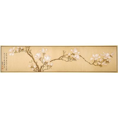 新中式风装饰沙发背景墙水墨画