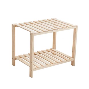 ins风实木置物架床头柜木制排骨架 一字隔板租房改造 收纳架新品