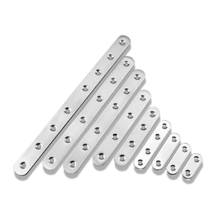 不锈钢直片 角码角铁桌椅连接件一字直片铁片平角片角码固定L型码