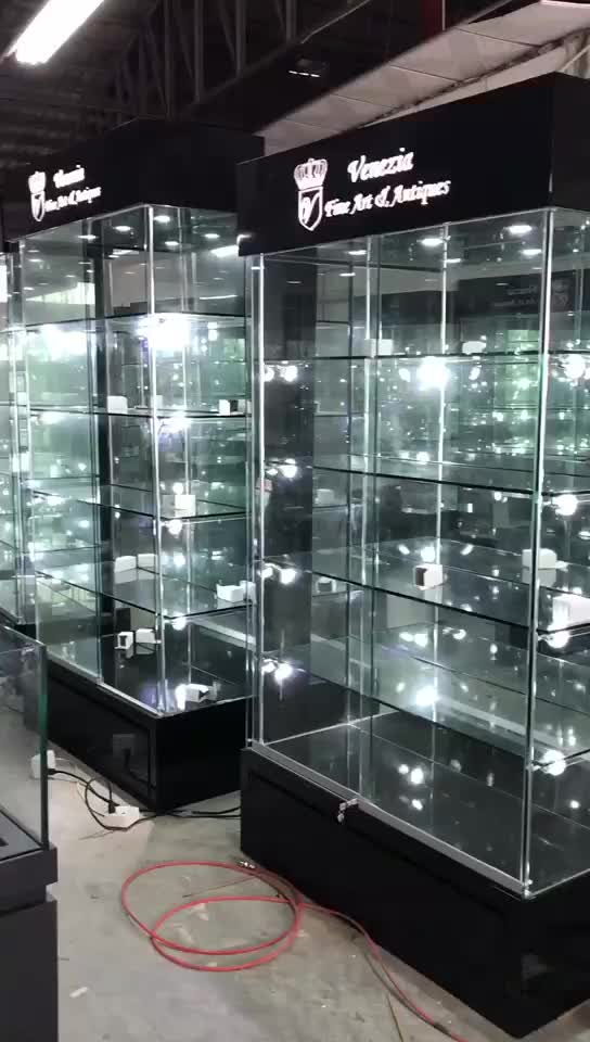 Modern Custom Made Glass Vitrine Jewelry Display Showcase ...