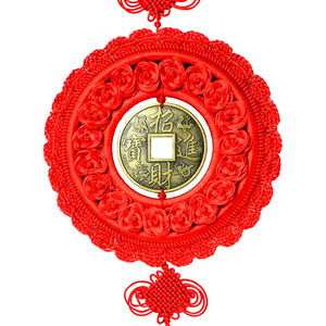 中国结铜钱挂件客厅大号玄关新房乔迁中国节