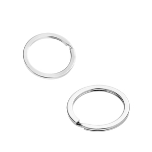 包邮扁平圈钥匙圈环扁环镀铬钢环加厚汽车钥匙钥匙扣双圈平圈圆环