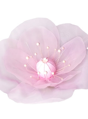 欧根纱婚礼纱网真丝花头饰纱花