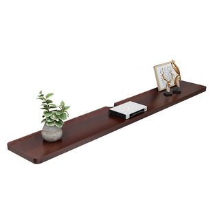 实木多层一字隔板电视柜背景墙电视机顶盒搁板置物架简约现代定制