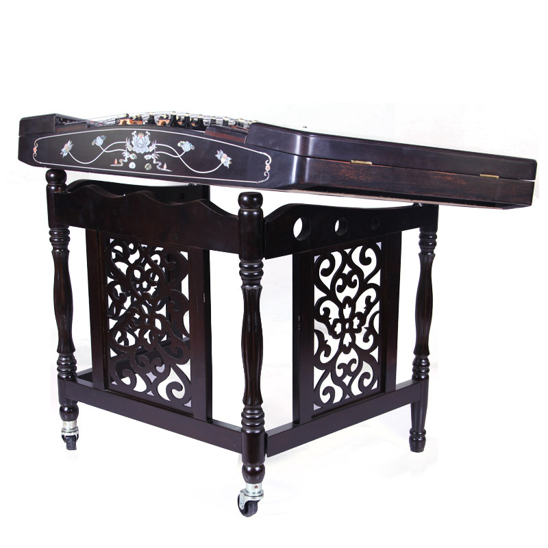 厂家促销黑檀木料贝雕402专业剧团艺校考级扬琴乐器赠盒梵巢YR-06