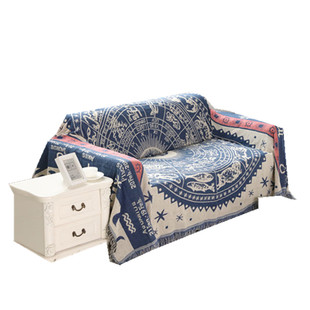 美式沙发地毯 纯棉线毯盖毯 波西米亚毯子 防滑毛毯沙发毯针织毯