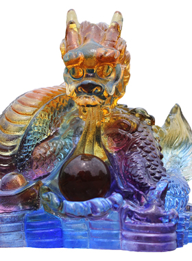 琉璃招财猪定制刻字水晶工艺品