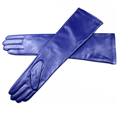 长款皮手套女触屏羊皮加绒加长男