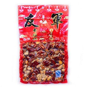 友军香脆椒重庆四川特产花生米辣椒400g中辣香辣微辣零食限区包邮