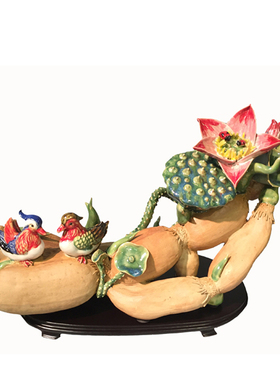 步步高公仔玄关结婚送礼石湾陶瓷