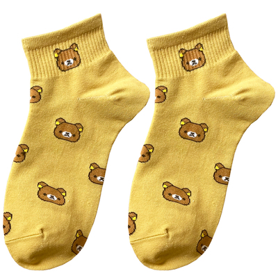 5双小熊韩版ulzzang卡通可爱袜子