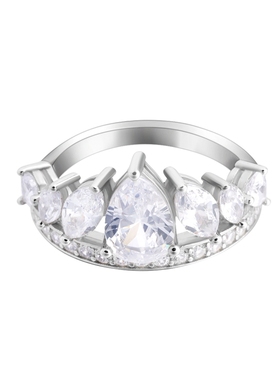 高定仿真钻石高碳钻女皇冠戒指