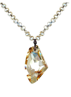 水晶项链挂件水晶项链长款配饰