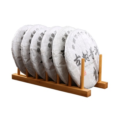 沥水架实木竹制多格碗碟茶饼架