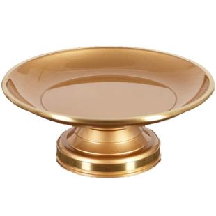 圆通佛具 佛前供果果盘 供果盘家用 供盘黄铜果盘贡盘供佛水果盘