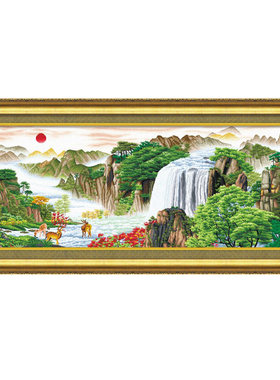 十字绣新款流水生财现代KS客厅