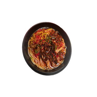 湖南特产邵阳南门口隆回干米粉 肥肠 大片生炒牛肉向东街粗圆米粉