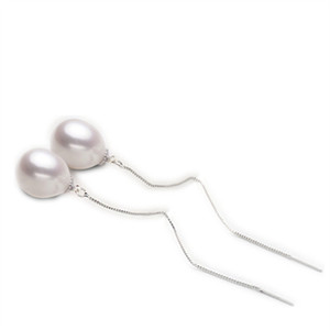 天然淡水珍珠耳饰耳环耳线 正圆强光 925银防过敏 简约气质 包邮