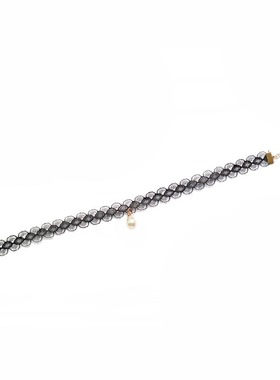 choker少女风黑白色蕾丝锁骨链