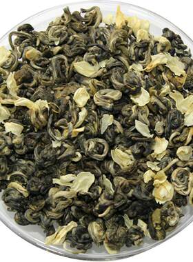 茉莉花茶特级碧潭飘白雪浓香罐装