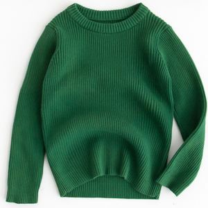 儿童圆领毛衣男童女童套头纯棉毛线衣坑条款宝宝打底针织衫包邮潮