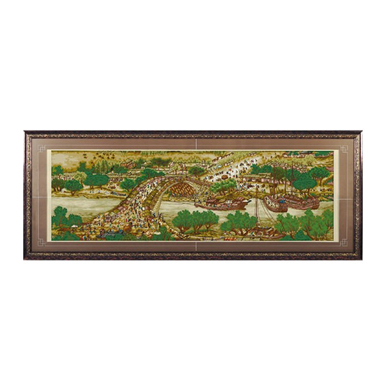 KS十字绣清明上河图中国风客厅新款印花大幅风景名画手工线绣套件