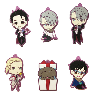 日版正货冰上的尤里YURI!!! on ICE维克多尤里奥马卡钦橡胶挂件