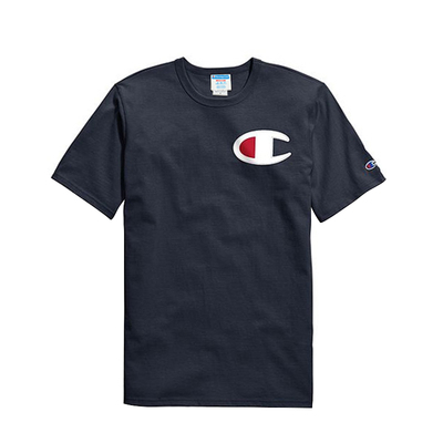champion贴布流行情侣款春夏t恤