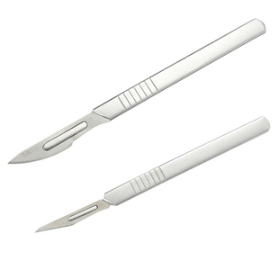 碳钢刀片兽用阉割刀不锈钢刀柄23修扦脚刮毛皮裁剪纸塑料修边刀片