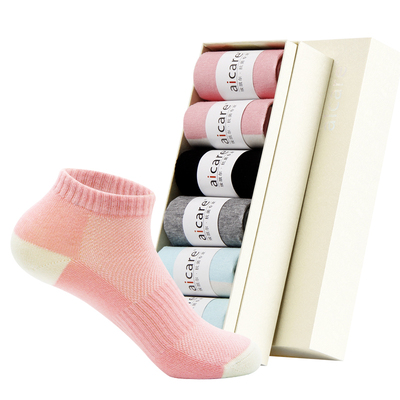 抗菌防臭纯棉女短袜运动吸汗抑菌