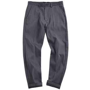 太阳的后裔宋仲基柳时镇同款男士九分裤休闲裤韩版小脚9分西裤子