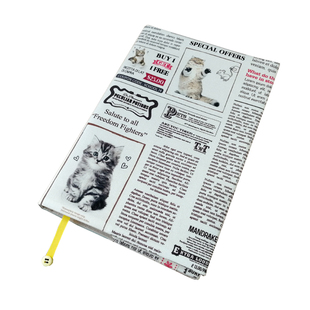 普素手作猫咪手工布艺书皮hobo余白weeks手帐B6新书a5a6定制书衣