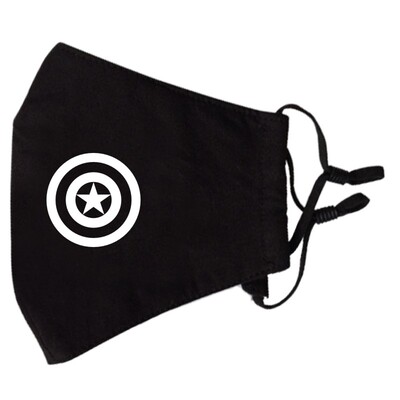 漫威复联口罩钢铁侠美队盾牌DC超人蝙蝠侠V字仇杀面具个性图案黑