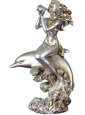 地中海风美人鱼结婚书房手工艺品