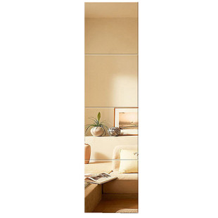 无框拼接组合全身镜子免打孔粘贴客厅卧室学生玻璃试衣镜玻璃贴墙