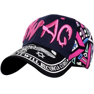 户外遮阳帽女运动防晒防紫外线绣花帽子棒球帽时尚韩版鸭舌帽春夏