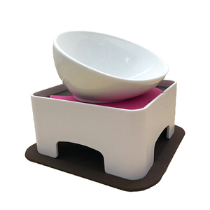 质量很好 斜口陶瓷宠物饭碗/猫碗/狗碗/斗牛加菲猫碗大脸专用防滑