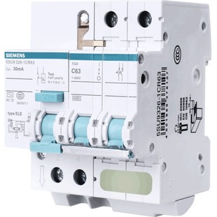 西门子漏电保护器 2P空气开关带漏保 家用触电漏电断路器总开关